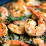 Shrimp scampi can't be made without minced garlic.