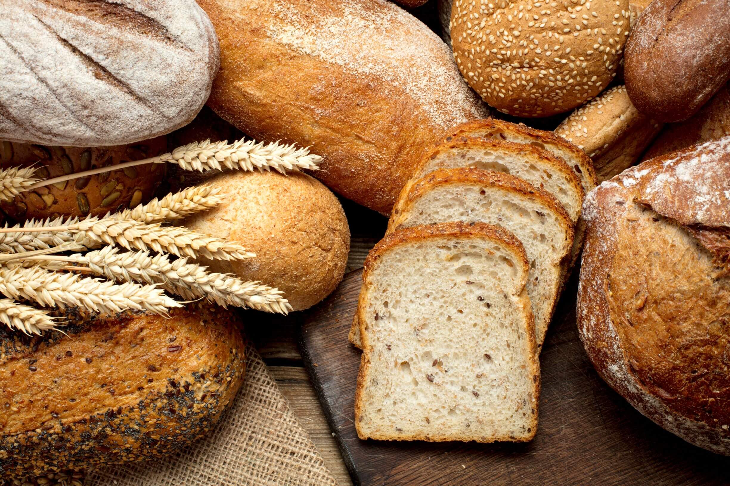 Various types of artisan breads