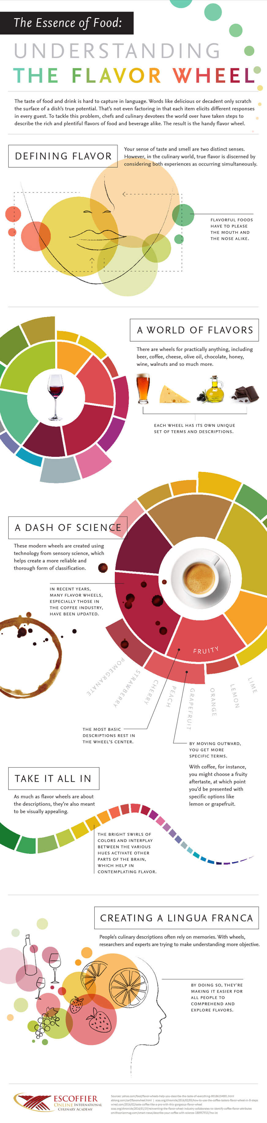 Escoffier flavor wheel infographic