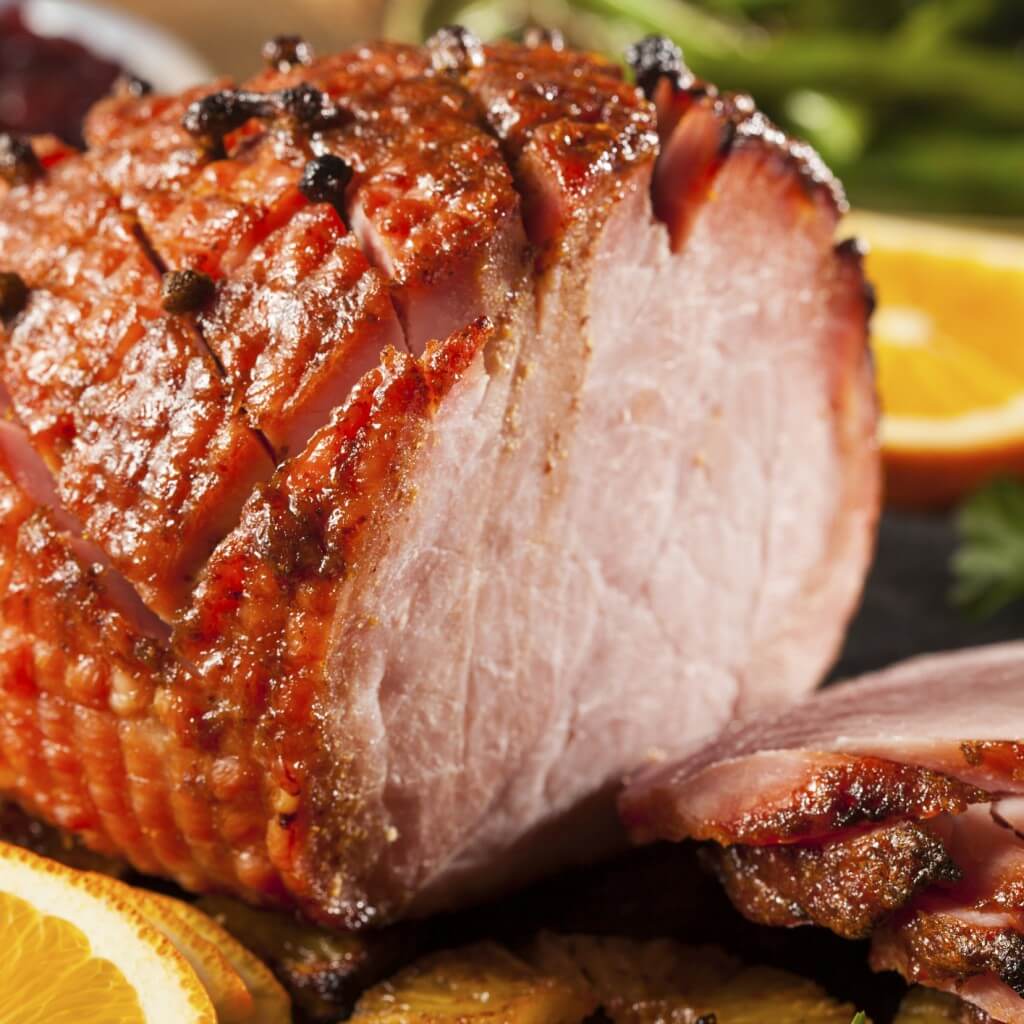 Traditional Sliced Honey Glazed Ham