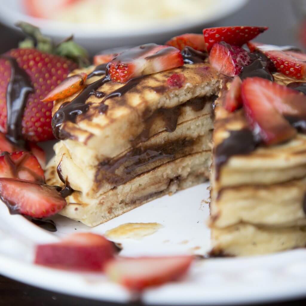 Banana nutella pancakes