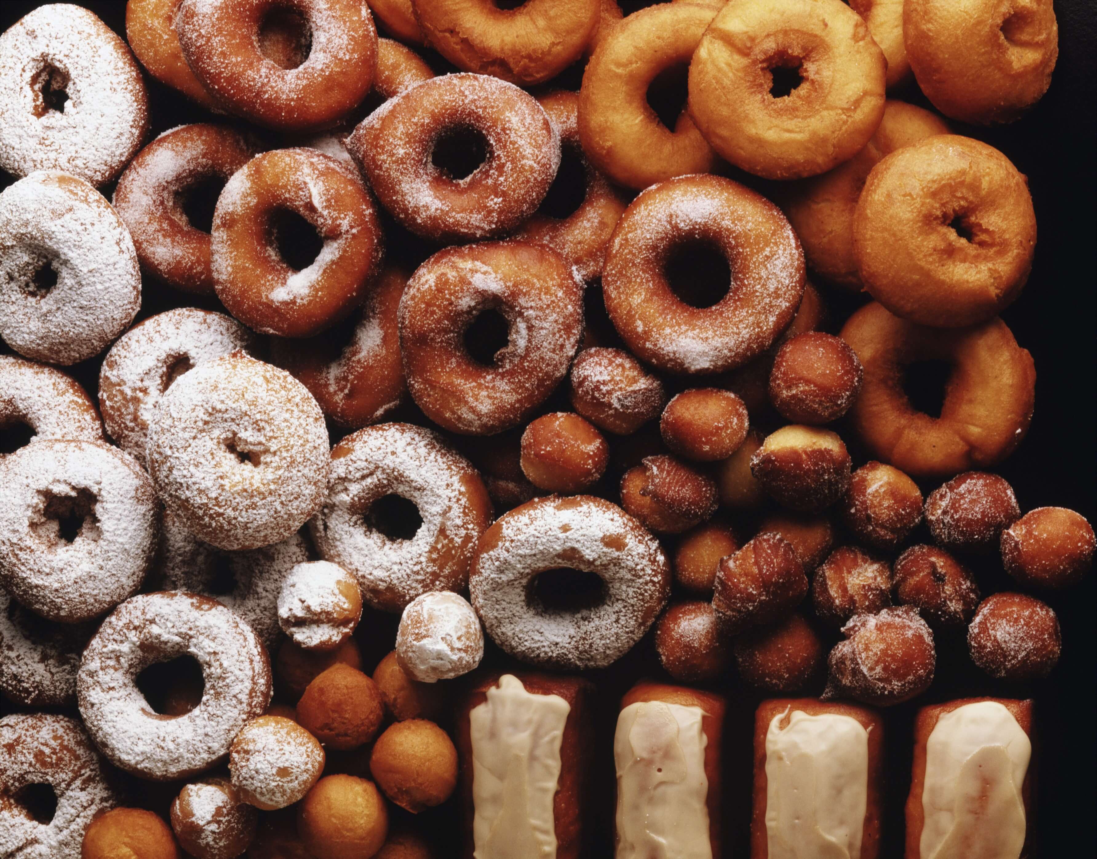 Sometimes the only decorating a doughnut needs is a light dusting of powdered sugar.