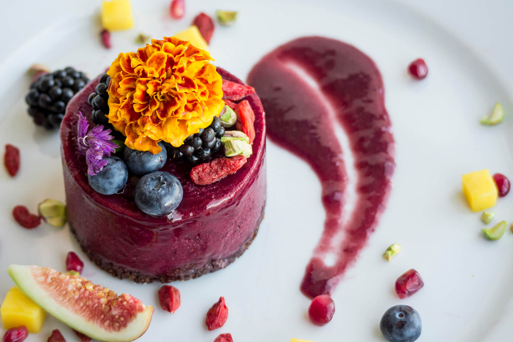 Blueberry pomegranate sorbet