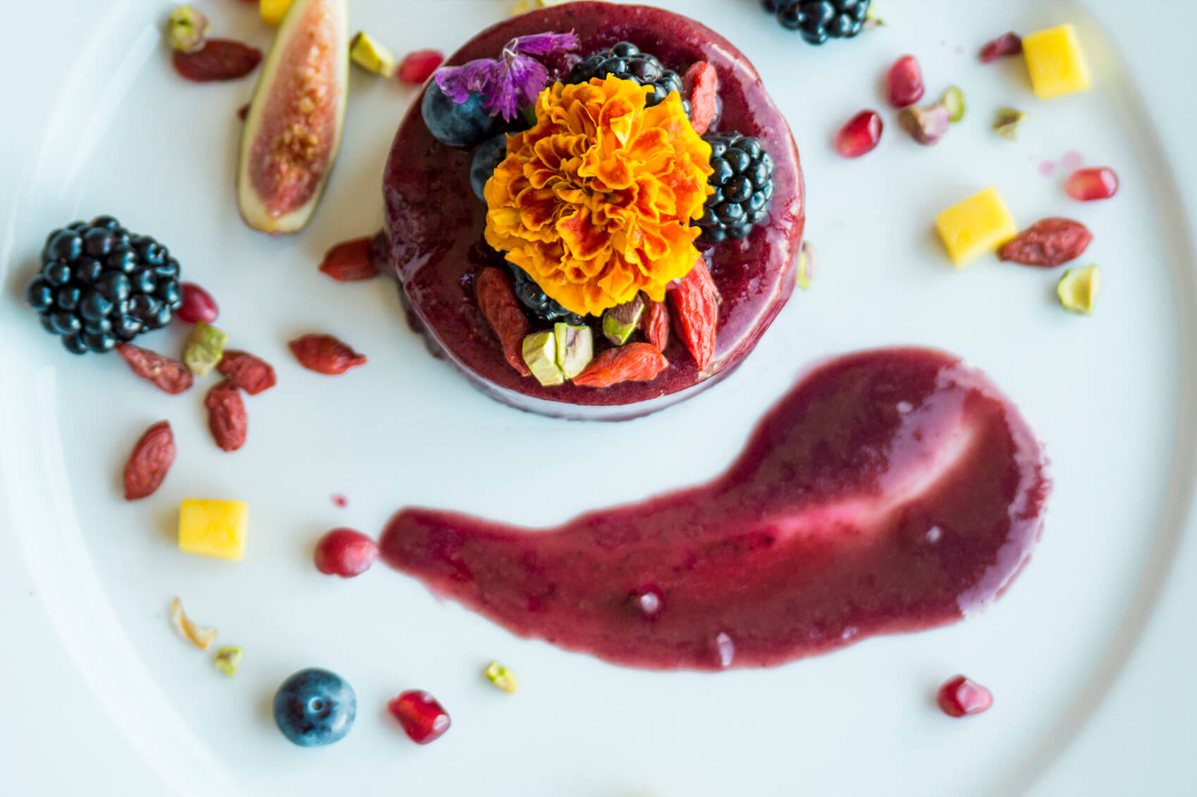 Edible flowers, fresh fruit and whipped cream make great garnishes for this sorbet.