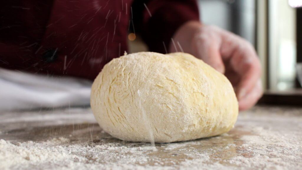Making fresh pasta dough from scratch