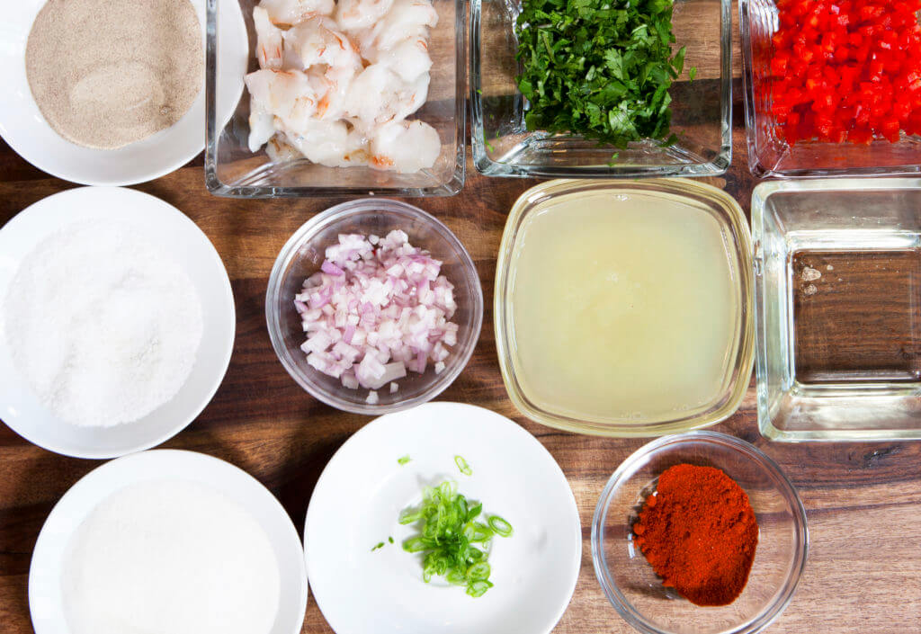 Shrimp ceviche requires just a couple common ingredients.