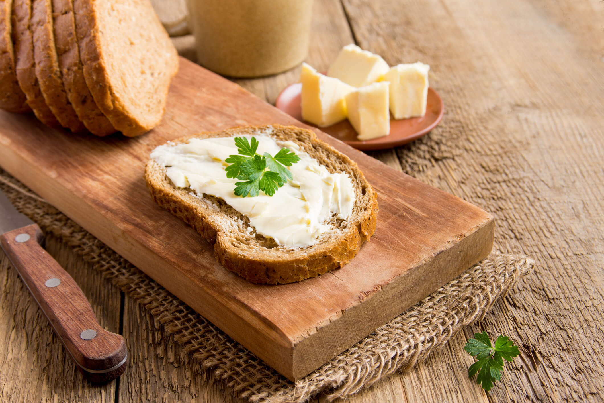 Homemade butter is great for cooking, baking and garnishing.