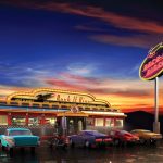 Diners offer classic American fare.