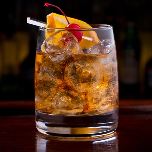 Old Fashioneds are served on the rocks.