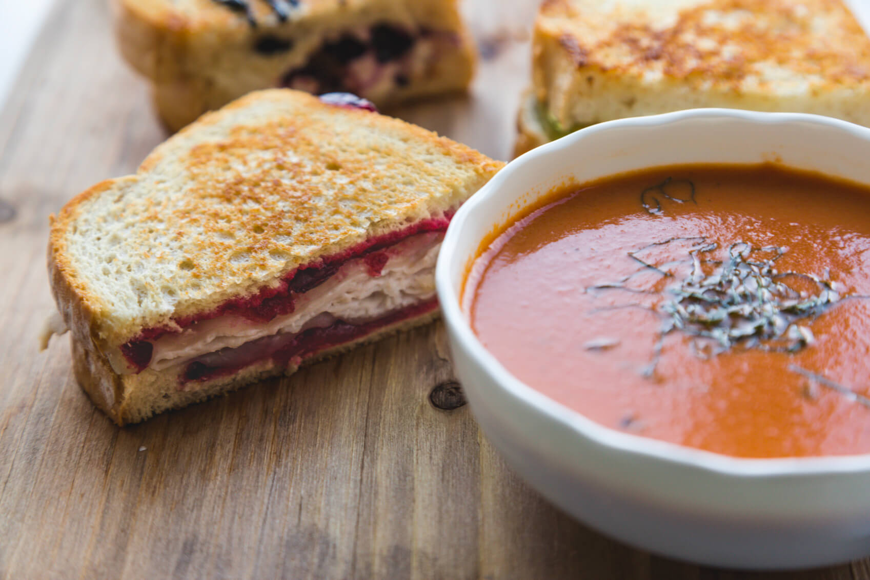 This blueberry and goat cheese grilled cheese can be for breakfast or dessert.