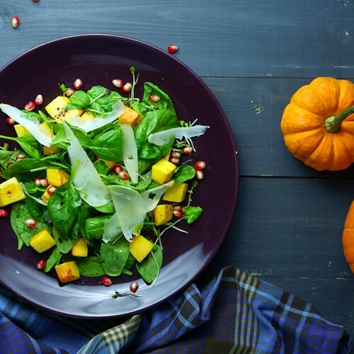 A seasonal salad is a light and refreshing option for the fall.