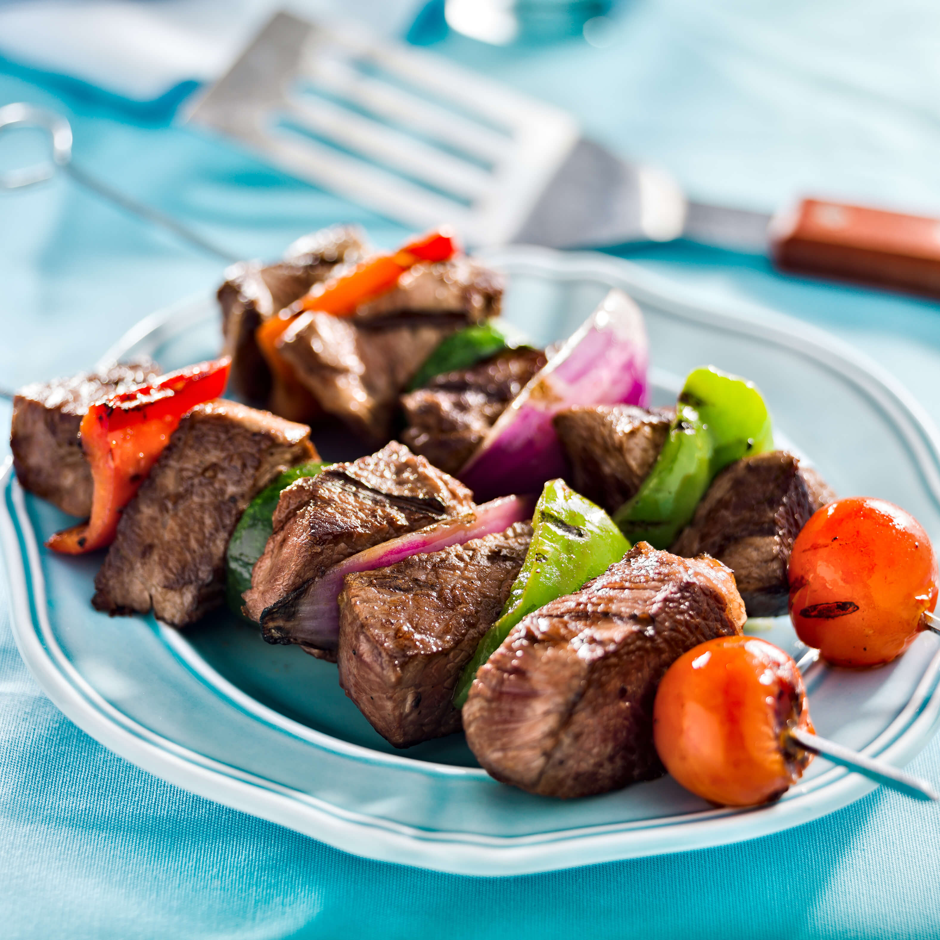 Use a variety of ingredients on your kebabs.