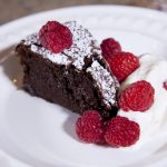 Serve up homemade flourless chocolate cake to your valentine