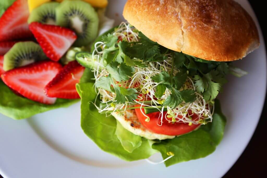 You can serve your burger on a bun or with a salad.