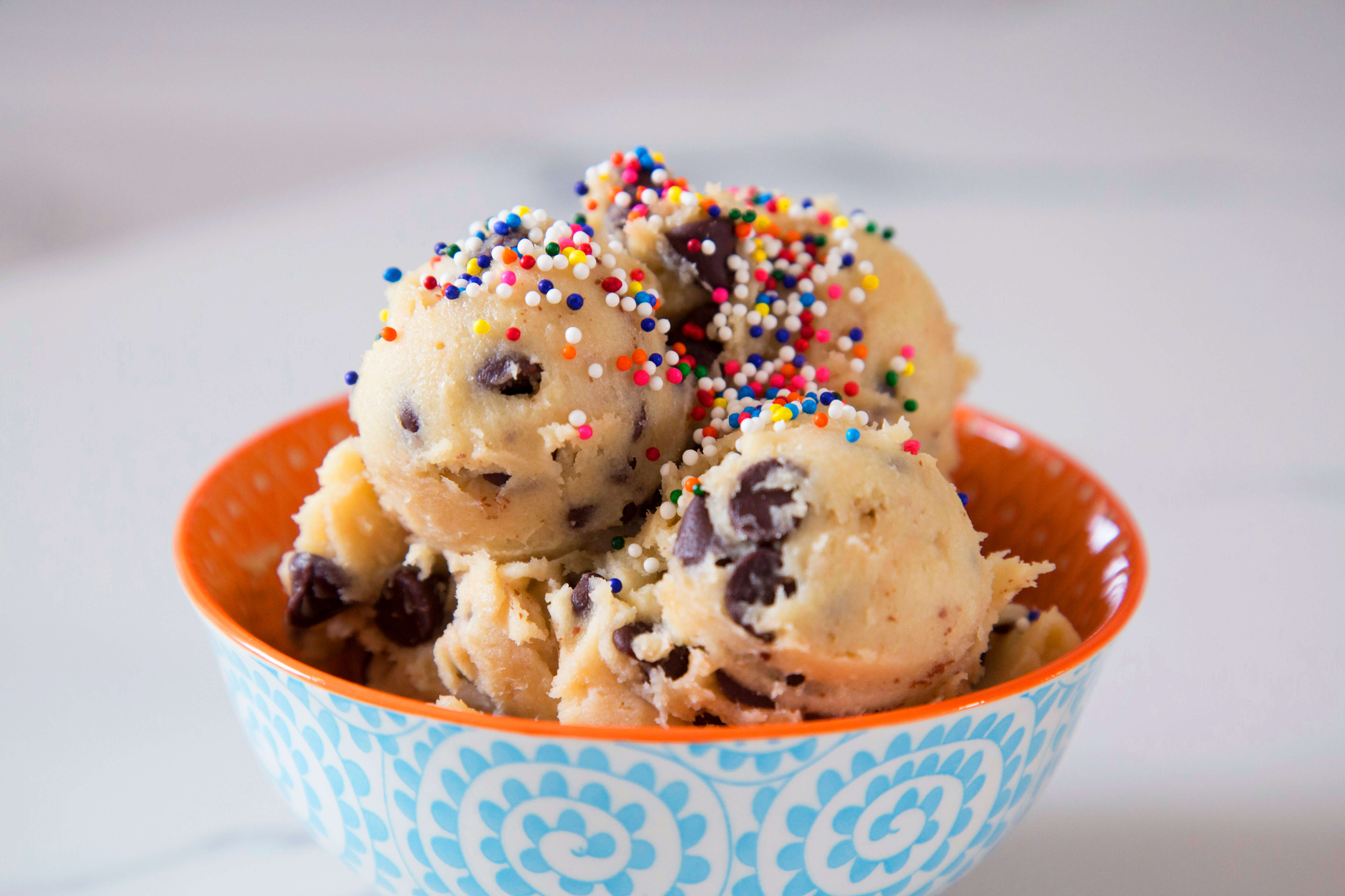 Edible egg-less cookie dough is a great gluten-free dessert.