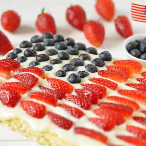 Fruit and vegetables can present a delicious and visually striking appetizer for the Fourth of July.