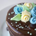 Fondant roses are a great cake decoration.