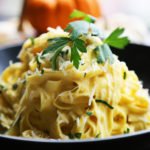 This pumpkin Alfredo will satisfy all your autumn comfort food cravings!