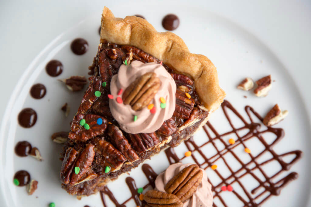 Chocolate whipped cream is the perfect garnish.