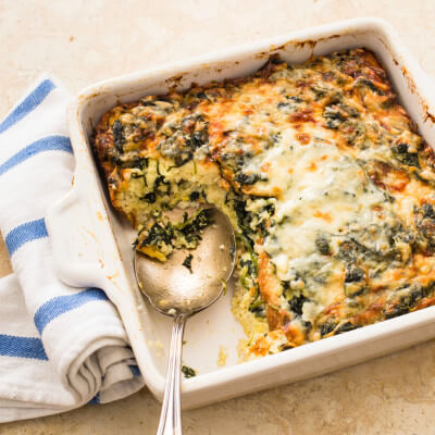 Strata with Spinach and Gruyere