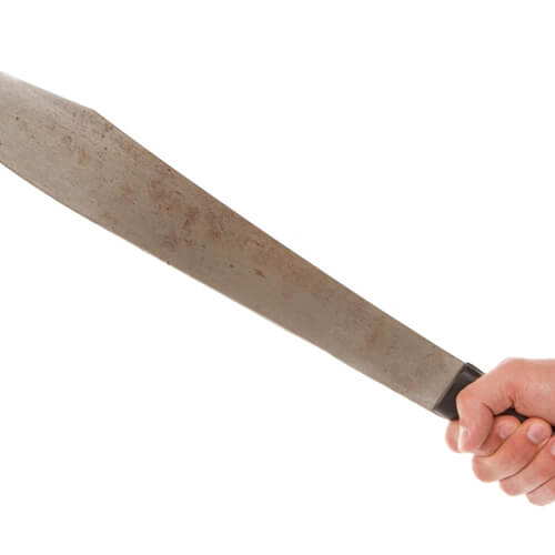 A swanky NYC restaurant was robbed by a man wielding a machete.