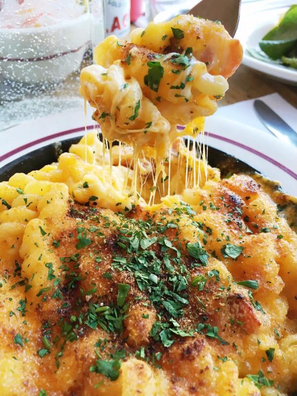 Macaroni and cheese is so versatile, you don't even need to use real cheese.