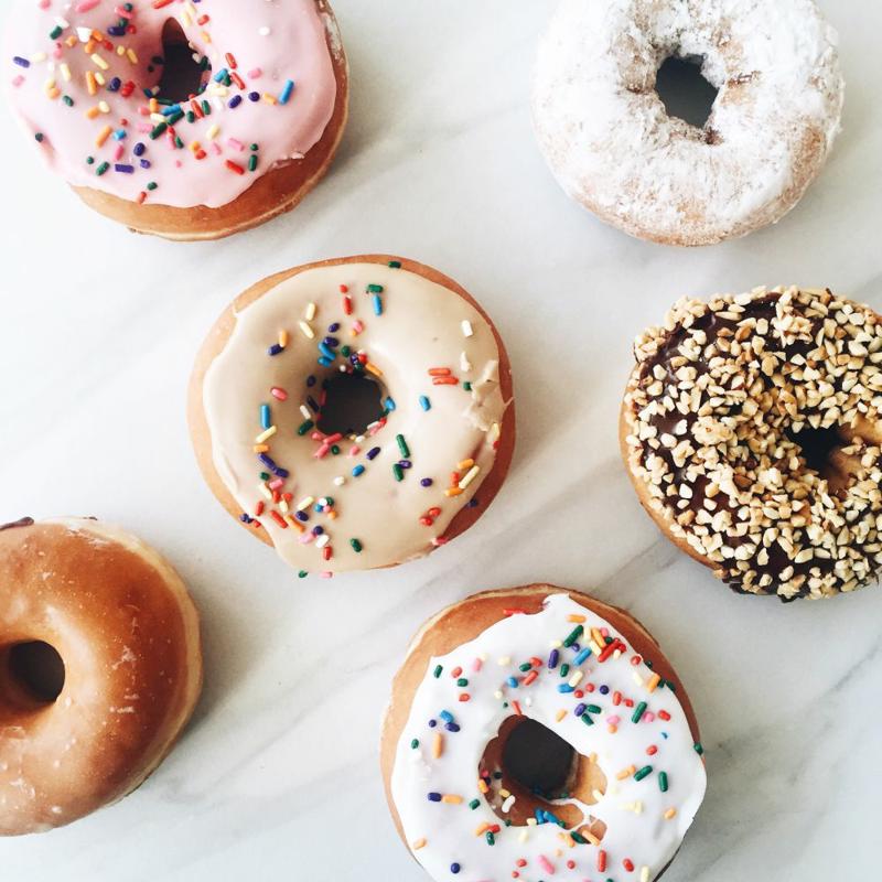 Assortment of doughnuts.