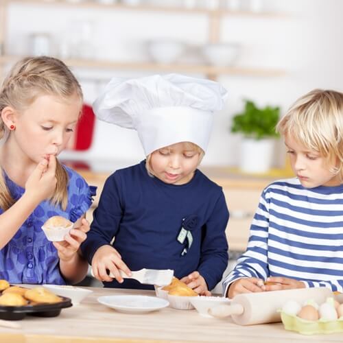 Cooking can be a fun experience for your children.