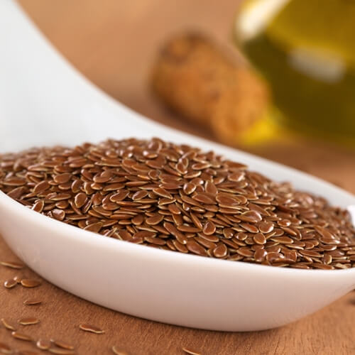 Flax seeds have a nutty flavor. When finely ground and paired with water, they can be used as an egg-replacement in baked goods.