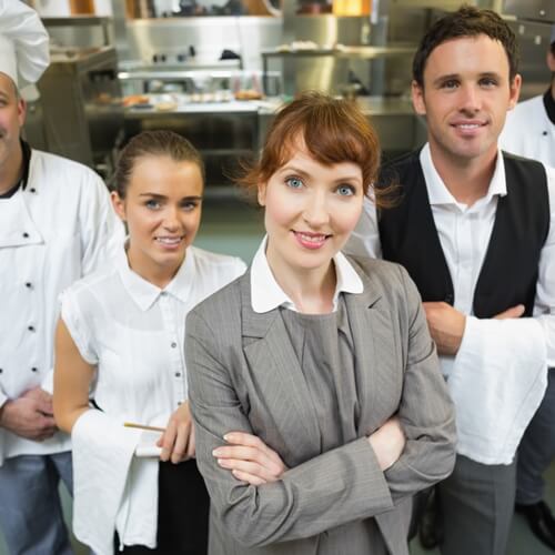 The server is who the customer sees the most of in a restaurant.