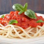 Tomato sauce is much healthier than creamy pasta sauces.